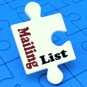 Mailing List Puzzle Showing Email Marketing Lists Online