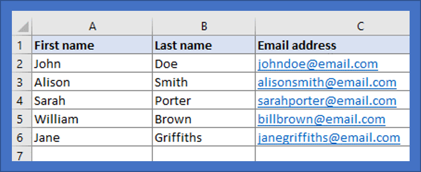 Add list members from spreadsheet