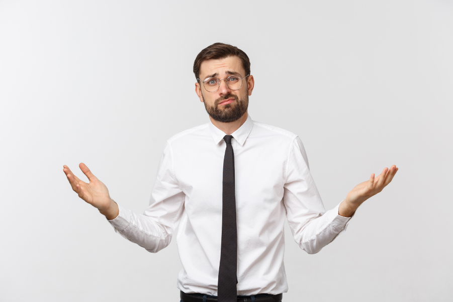 Businessman gesturing with hands asking what is a Listserv used for