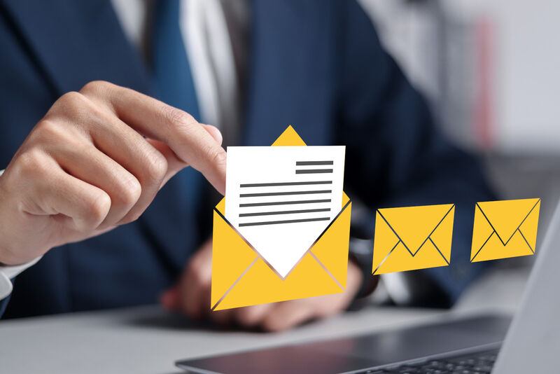 A picture showing a number of similar envelopes with one opened