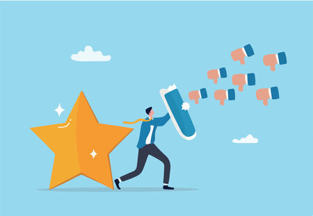 A graphic showing a brand reputation being protected