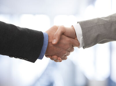 A photo of a handshake