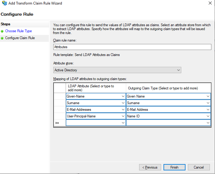 21-saml-adfs-claim-issuance-wizard-02 Shows Claim Issuance Wizard - Claim Rule