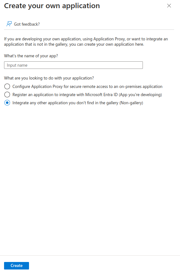 Create your own Application