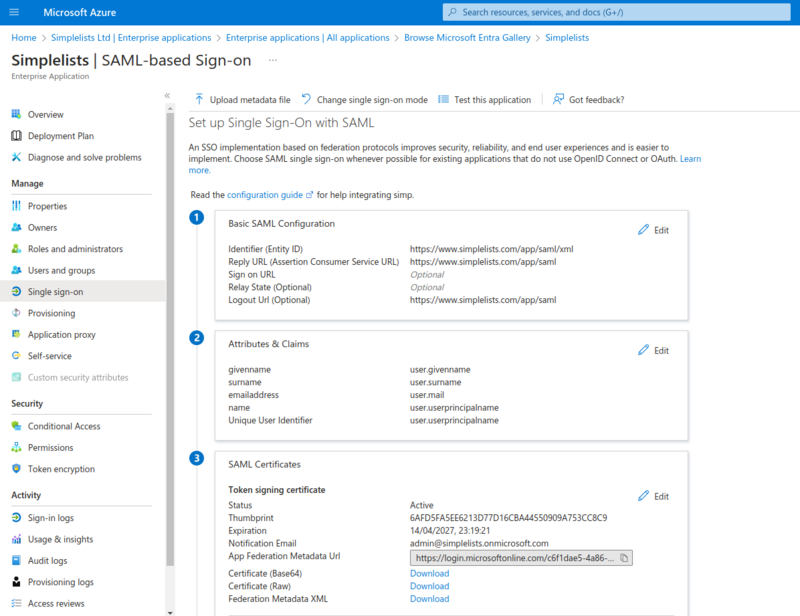 Simplelist Enterprise Application