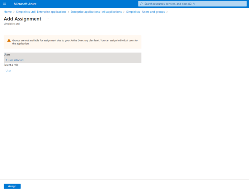 Azure Add Assignment