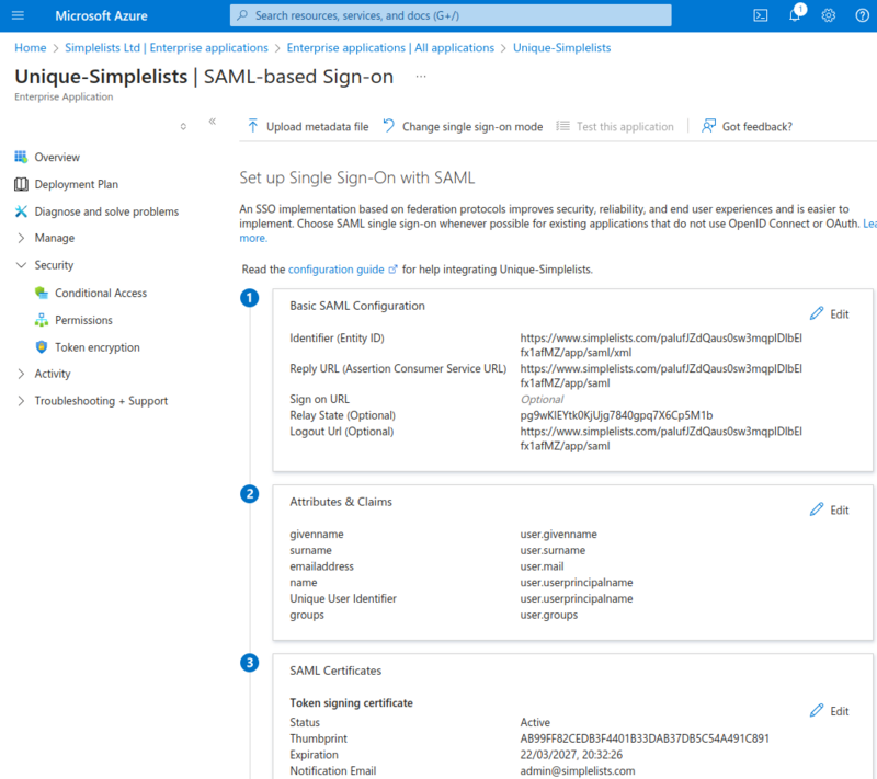 Enterprise Application - Security - Token Encryption