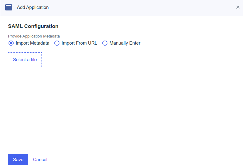 05-saml-ping-add-application-metadata Show Metadata Import Page